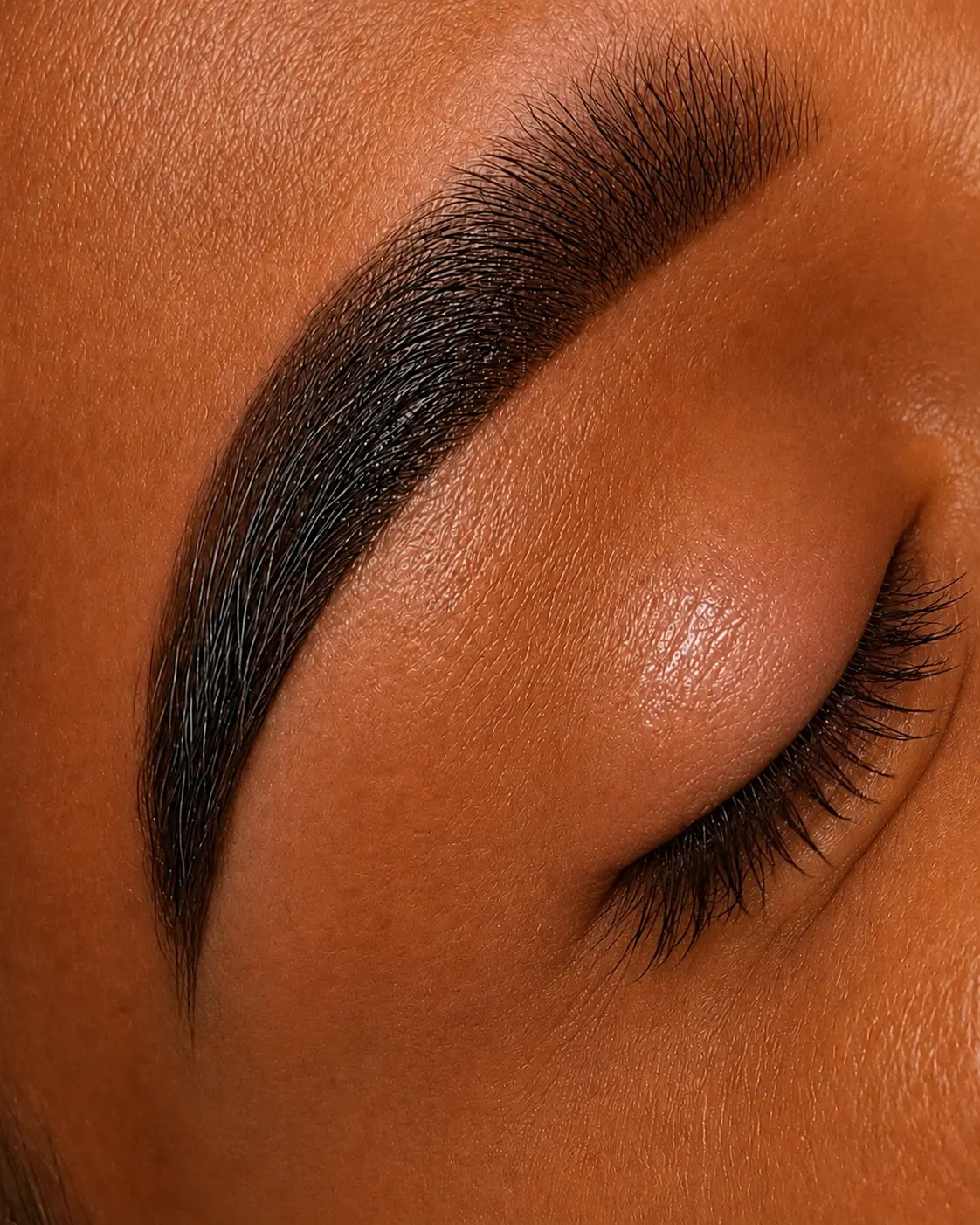 Professional brow shaping and tinting